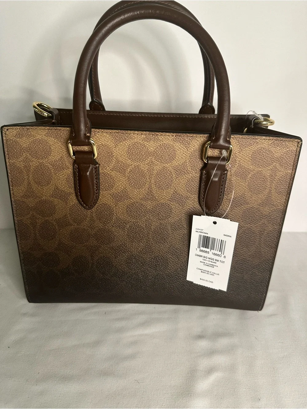 Coach leather brief